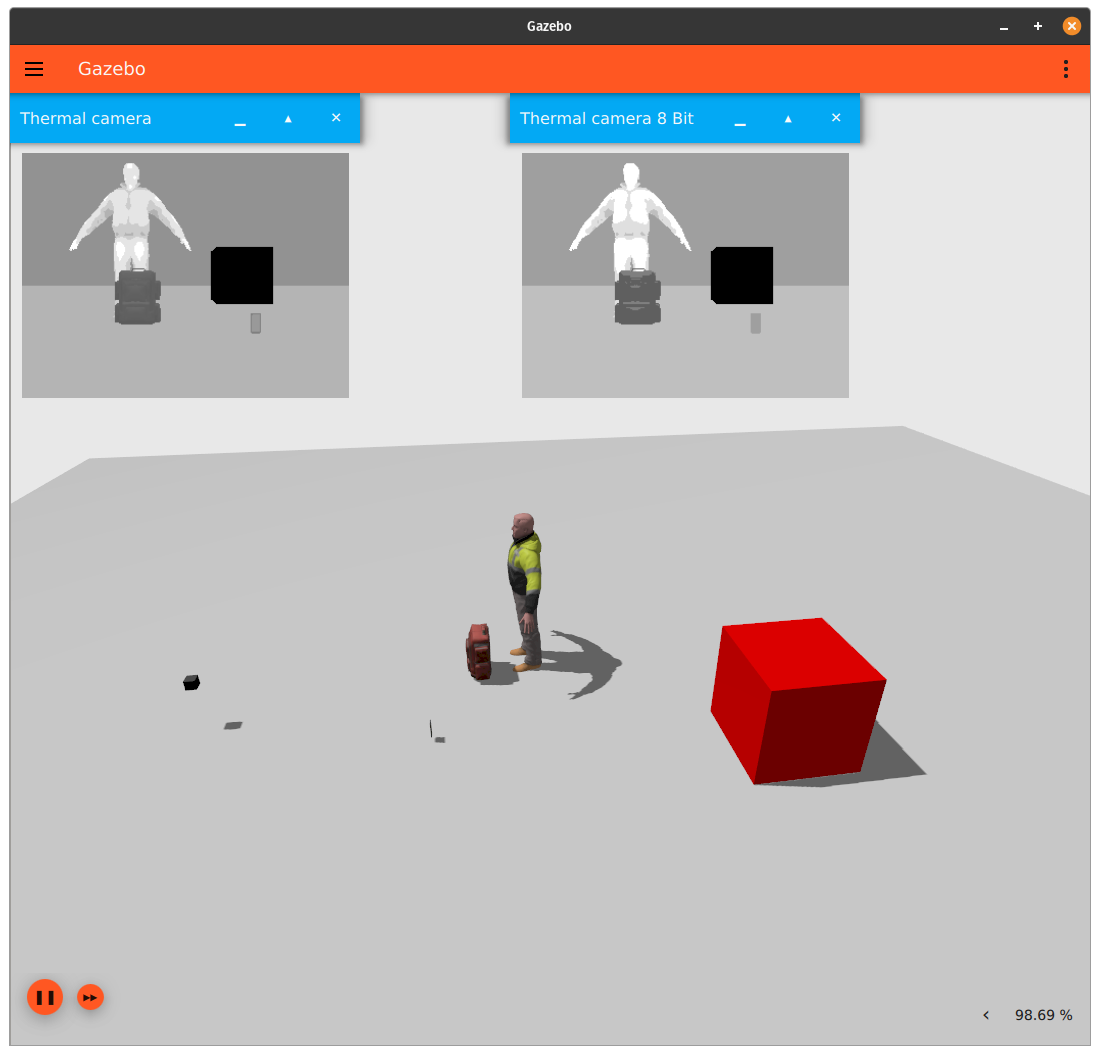 Gazebo Sensors Thermal Camera in Ignition Gazebo