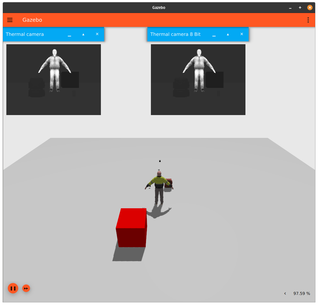Gazebo Sensors Thermal Camera in Ignition Gazebo